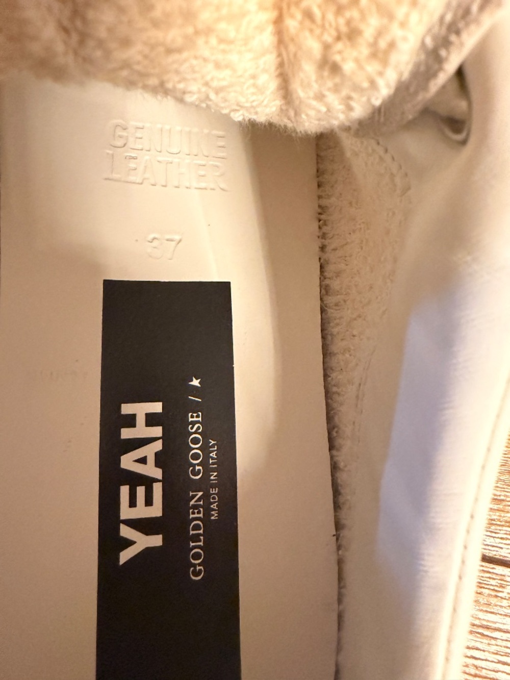 Golden Goose Yeah Sneakers White Leather Star Low Top Size 37 US 6.5 7 - Picture 9 of 9